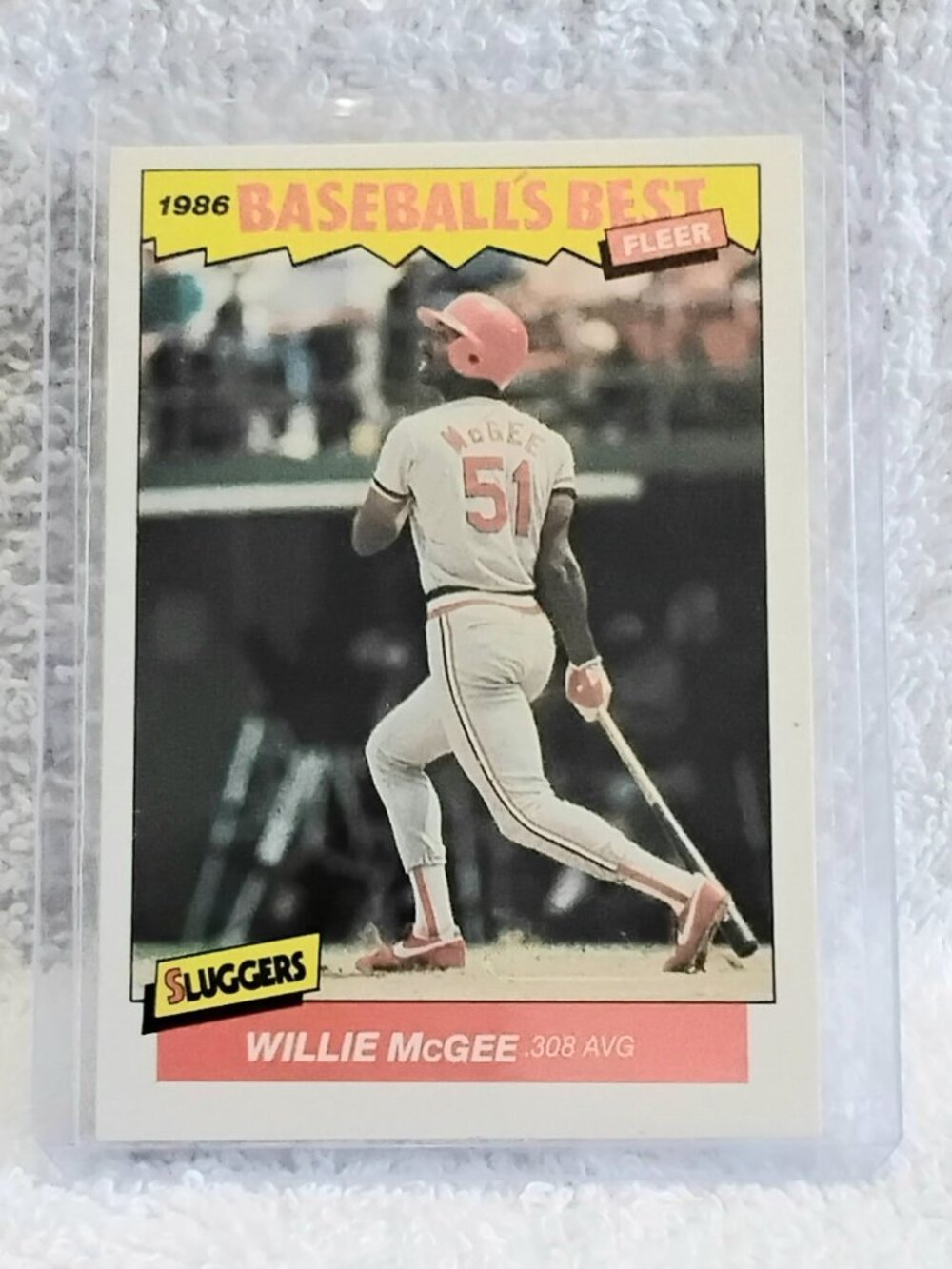 5/$20 Mint 1986 Fleer Willie McGee Baseball's Best Sluggers MLB Card 22!!
